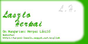 laszlo herpai business card